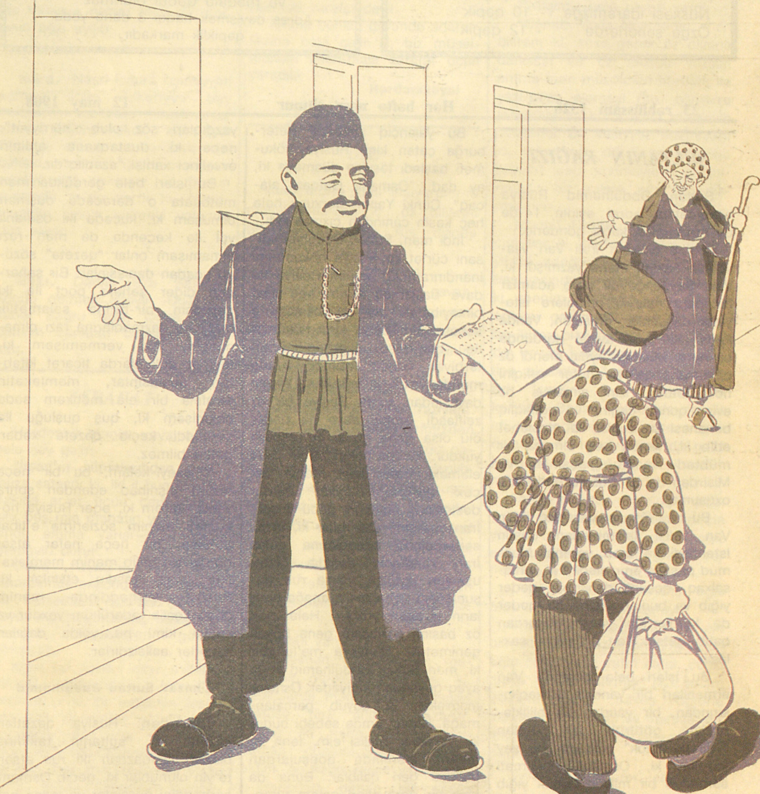 A Man Beckons a Boy