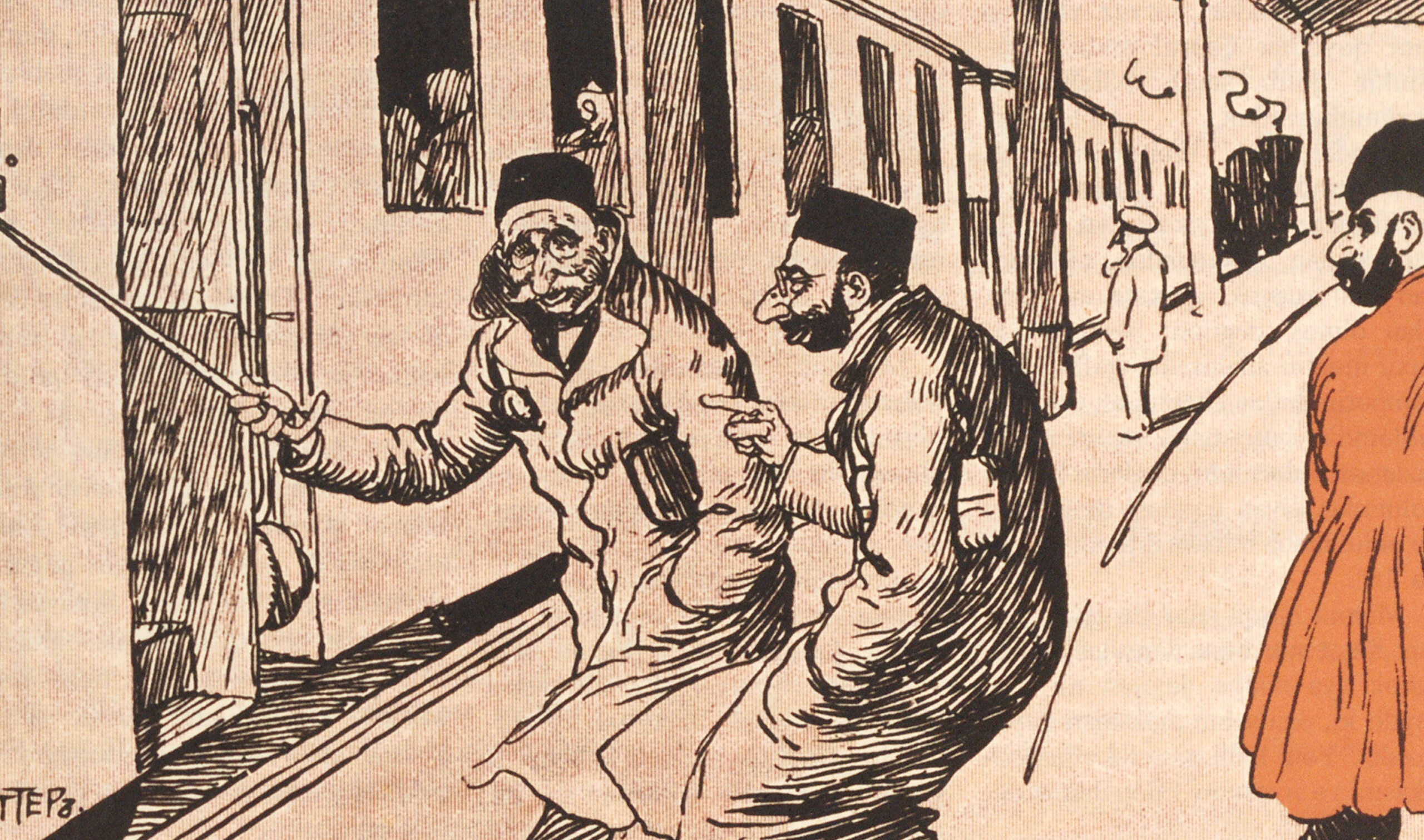 Two Men on a Train Platform